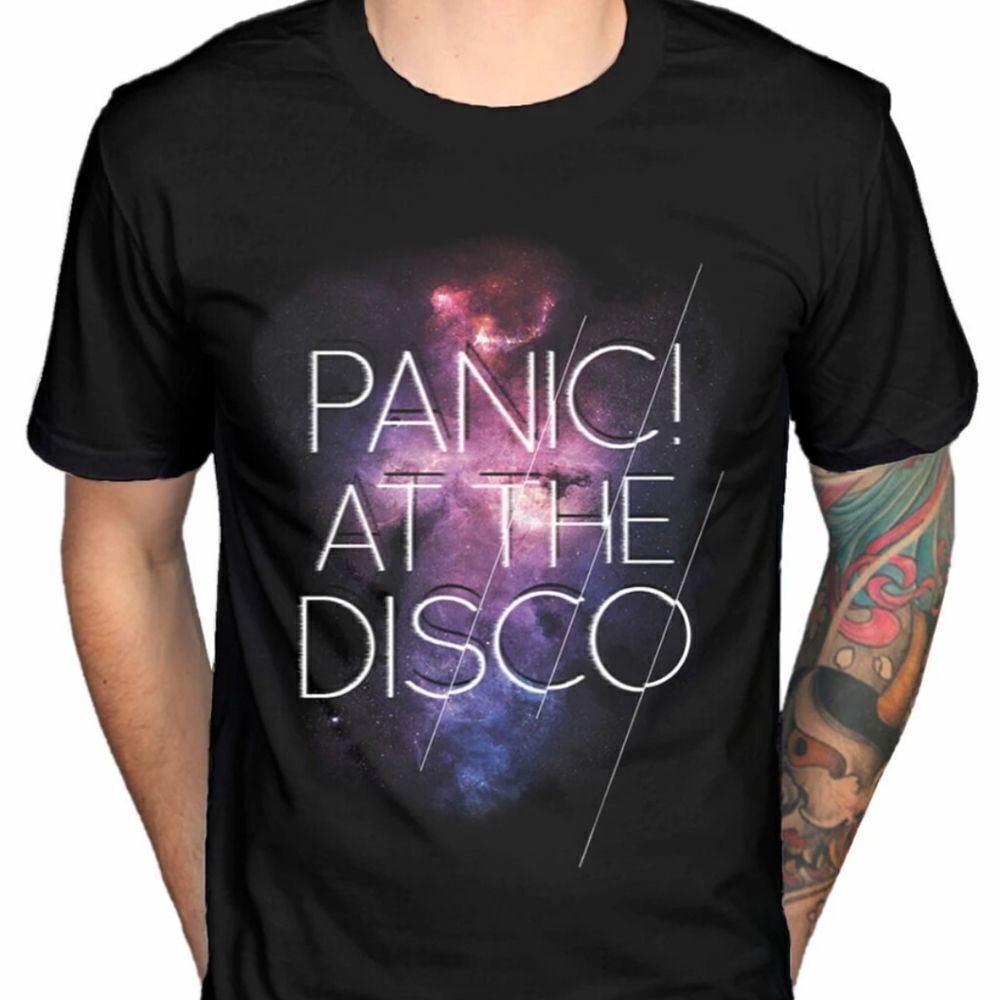 PANIC‎ AT THE DISCO t-shirt galaxy short sleeve logo band cotton tee unisex S